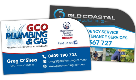 A Pair of Righty Shaped Business Card Fridge Magnets in 90mm x 55mm size