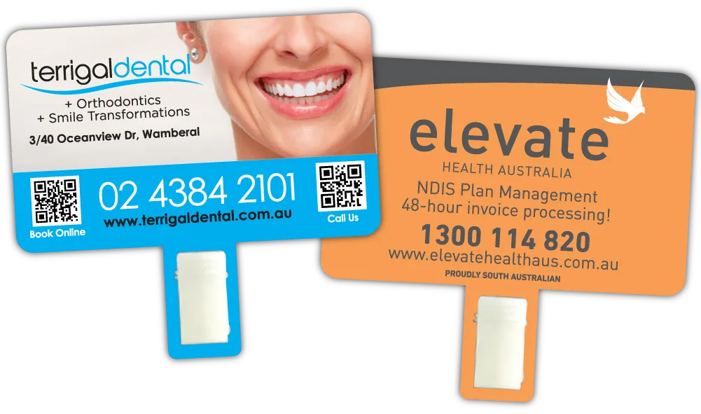 A Pair of Clip Fridge Magnets at 90mm x 55mm in size