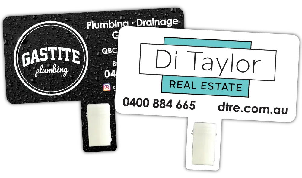 A Pair of Clip Fridge Magnets at 97mm x 47mm in size