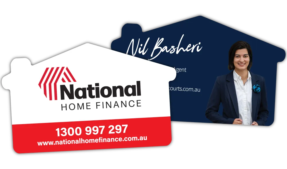 A Pair of Balmoral House Shaped Fridge Magnets at 90mm x 55mm in size