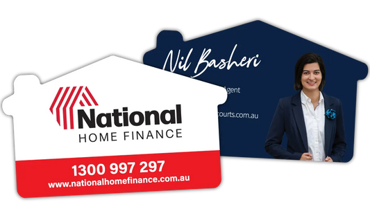 A Pair of Balmoral House Shaped Fridge Magnets at 90mm x 55mm in size