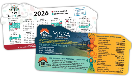 A Pair of MacKenzie House Shaped Fridge Magnets at 99mm x 210mm in size