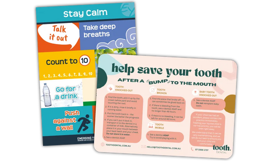 A Square Corner and Rounded Corner Information Fridge Magnet at 297mm x 210mm in size