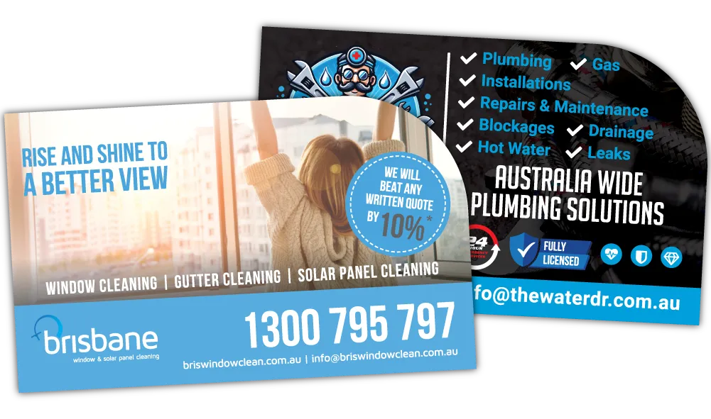 A Pair of Promotional Righty Shaped Fridge Magnets at 90mm x 55mm in size